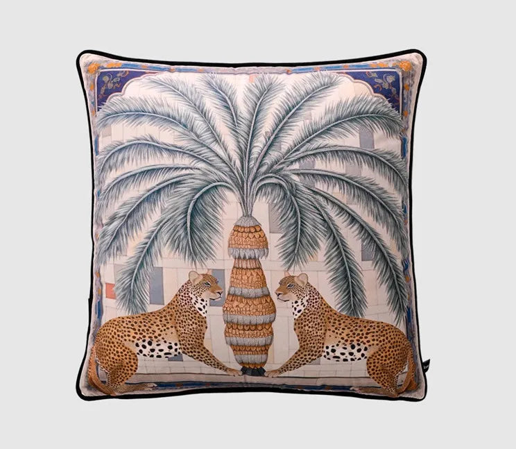 Home Gorgeous Cushion Cover Oriental Mystical Animals Print Ancient Style Decorative Pillow Case 50x50cm
