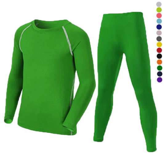 Children Kid Boy Girl Compression Skiing Underwear Set Fitness Ski Snowboarding Sport Running Hiking Exercise Jogging Suit 19