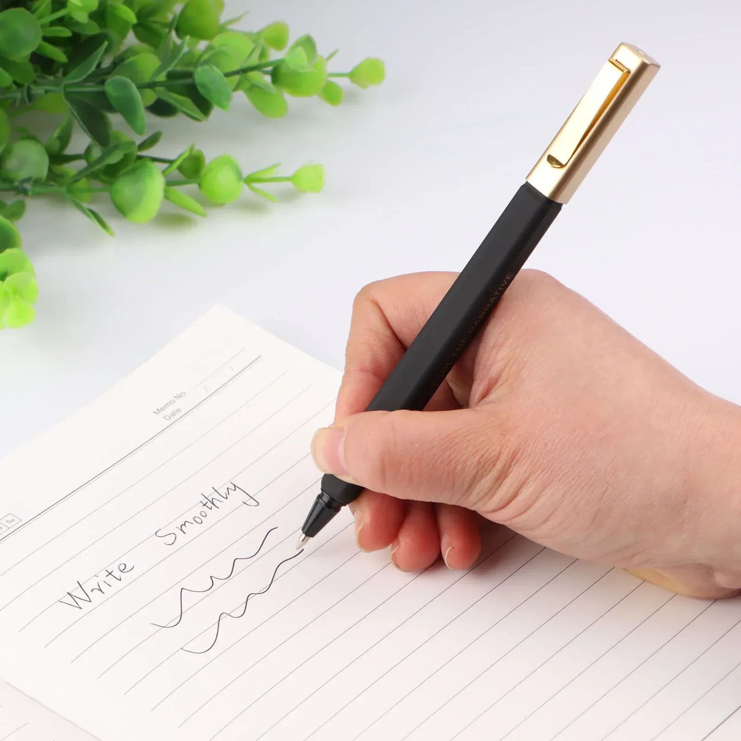 100pcs Free Custom Logo Square Ballpoint Pens ABS Material for Promotional Advertising Gift Pen