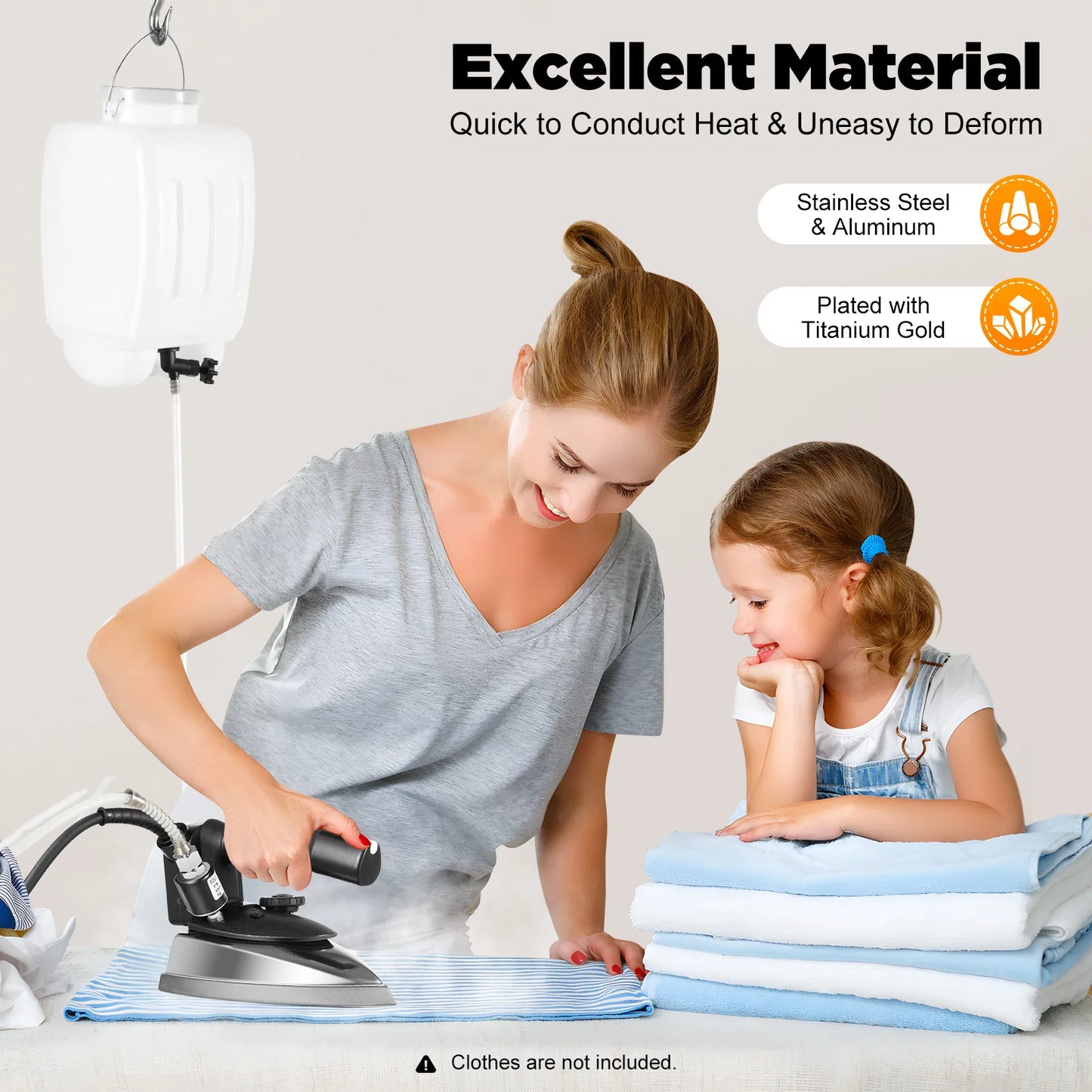 1200w Industrial Electric Iron 110v Us Plug 5-Gear Tank Steam Dry Ironing Suitable For Garment Factories Dry Cleaners Hotels