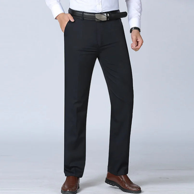 Summer Autumn Thick 100% Cotton Straight Leg Men's Pants