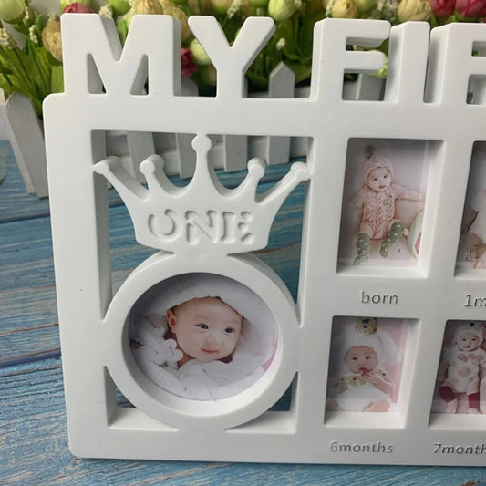 0-12 Months Pictures Milestone Photo Frame Souvenirs First Year Newborn Baby Collage