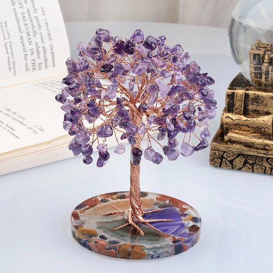 Mini Natural Crystal Stone Tree for Prosperity