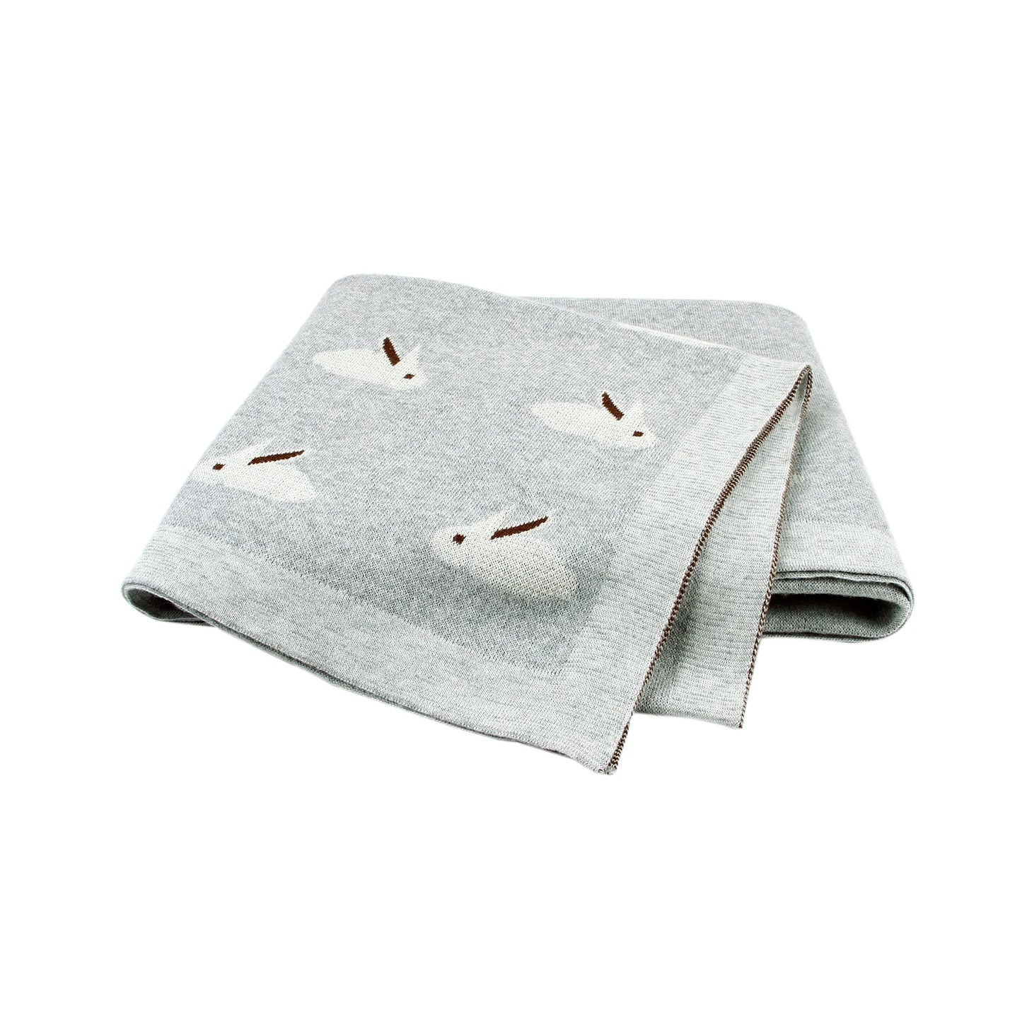 Cotton Knitted Baby Blanket Newborn Boys Girls Super Soft Stroller Basket Swaddle Wrap 100*80cm Infant Receiving Quilt