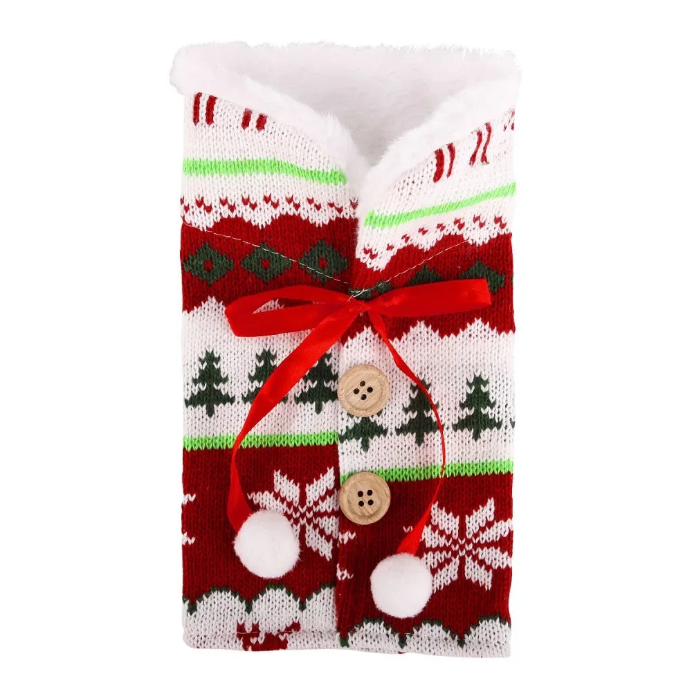 Christmas Wine Bottle Decoration