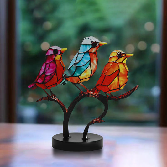 Metal Bird Sculpture Ornaments for Living Room Bedroom Decor