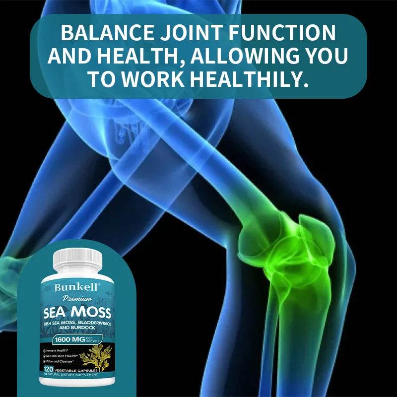 Irish Sea Moss Extract, 1600 Mg, Immune Health, Skin Support, Joints, Detox, Cleansing, Dietary Supplement