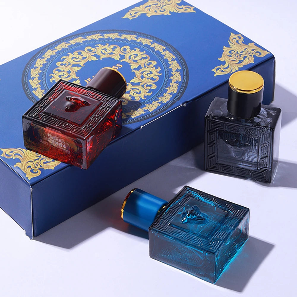 90ml Men Perfume Gift Box 3pcs Set Charming Man Colognes Lasting Fragrance