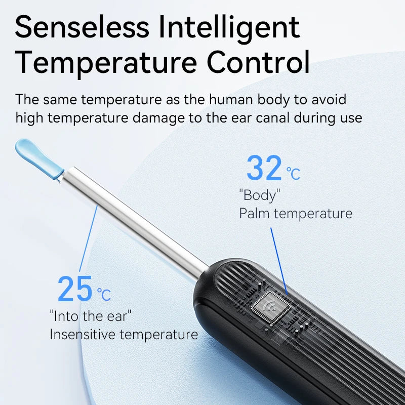 Visual Ear Wax Cleaner with Camera Safe Earwax Removal Endoscope with 5M Camera Luminous Otoscope Ear Cleaning Tools Ear Care