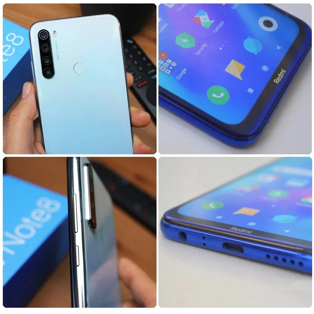 Global ROM Original Xiaomi Redmi Note 8 with Phone Case Original Phone Android 4000mAh Battery Quad Camera 4G Smartphone