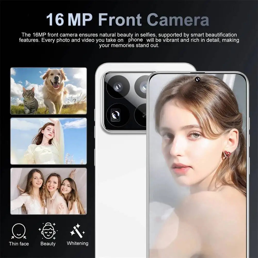 2025 New 14T Pro 7.0 Inch Global Edition Original 16GB+1TB 5G Dual Card Facial Recognition Function 6800Mah Battery