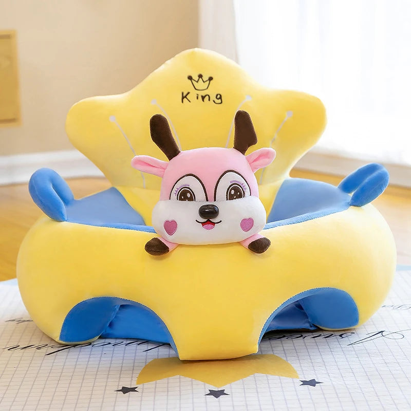 Baby Sofa Support Seat Cover Plush Chair Learn To Sit Comfortable Cartoon Toddler