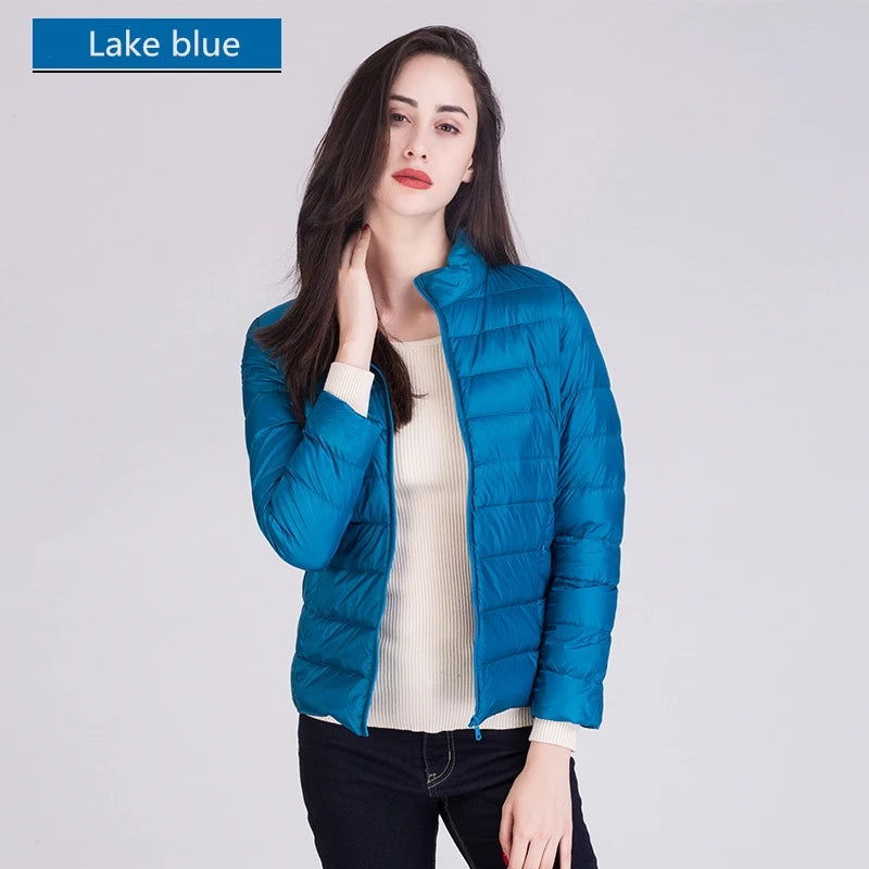 Women Ultra Lightweight Packable Puffer Coats Slim Fit