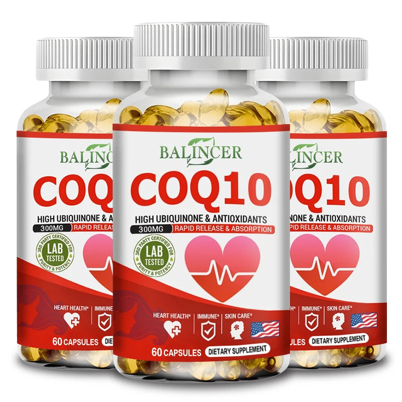 Balincer Organic Coenzyme Q10 Capsules - Supports Energy Production, Core System Health, Supports Immunity - Dietary Supplement