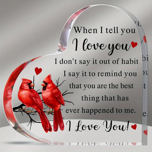 1pc Love Acrylic Gift for Her Anniversary Valentines Birthday