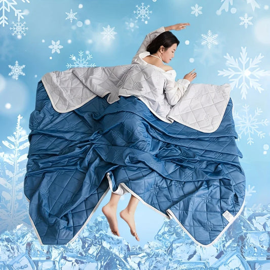 Cool Feeling Blanket Antibacterial Ice Cream Summer Quilt Washable Solid Color