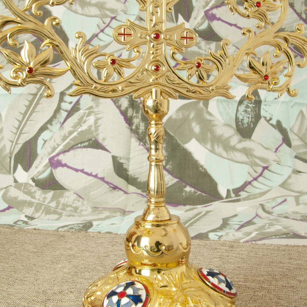 Metal Alloy 7 Branch Candle Holder Church Home Decoration Gold Plated