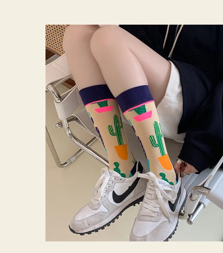 Fashion Colorful Spring Autumn Women's Socks