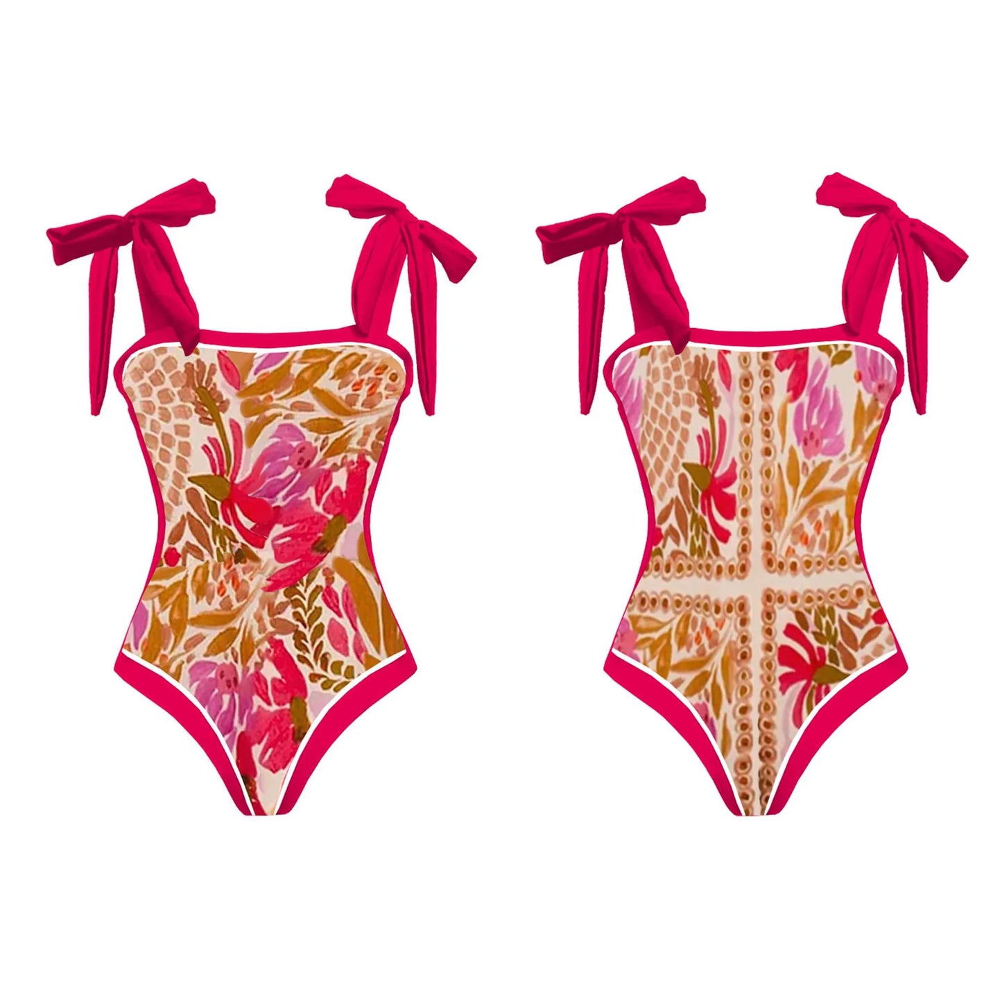 2-Piece Shoulder Ruffle Swimsuit With Cover Up Sexy Beachwear