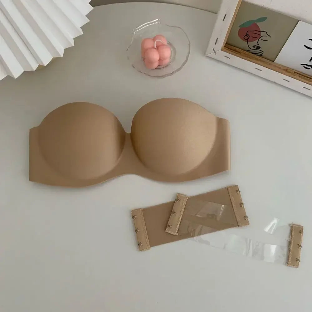 Women Push Up Invisible Bras Strapless Seamless