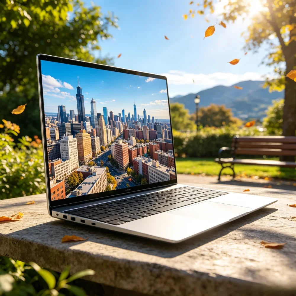 14.1 Inch FHD Ultra Thin Laptop Intel N3700/4405U Win11 DDR4 16GB/32GB RAM 2TB SSD Portable Business Office Notebook PC