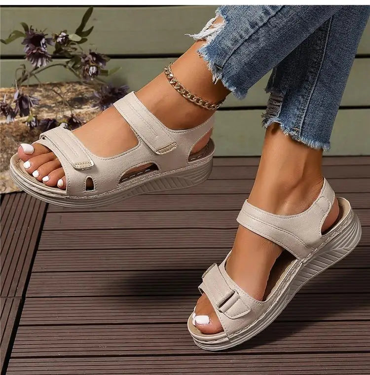 Women Summer Walking Sandals Shoes Wedge Non-Slip