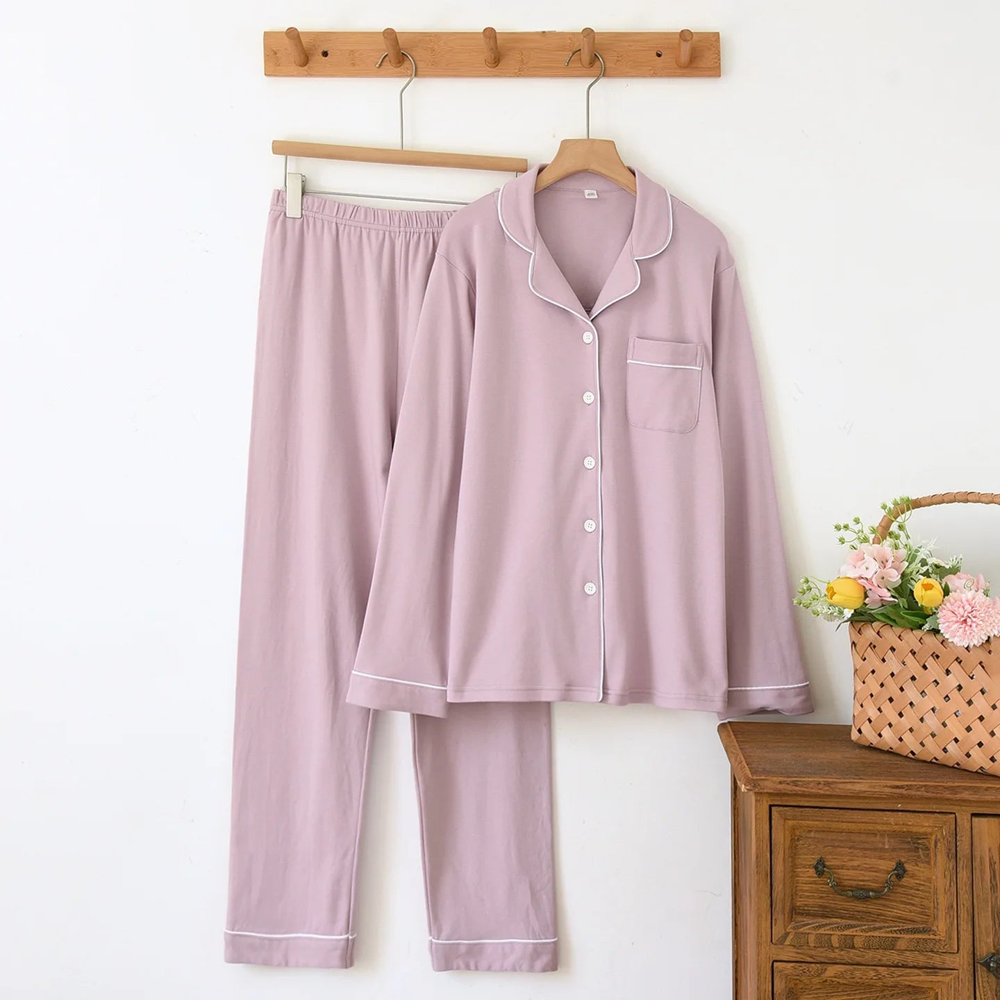 100% Cotton Thick Woman's Pajamas sleepwear Long Sleeved Pants Two Piece Set Ladies' Homewear Warm Sleepwear women's pajamas