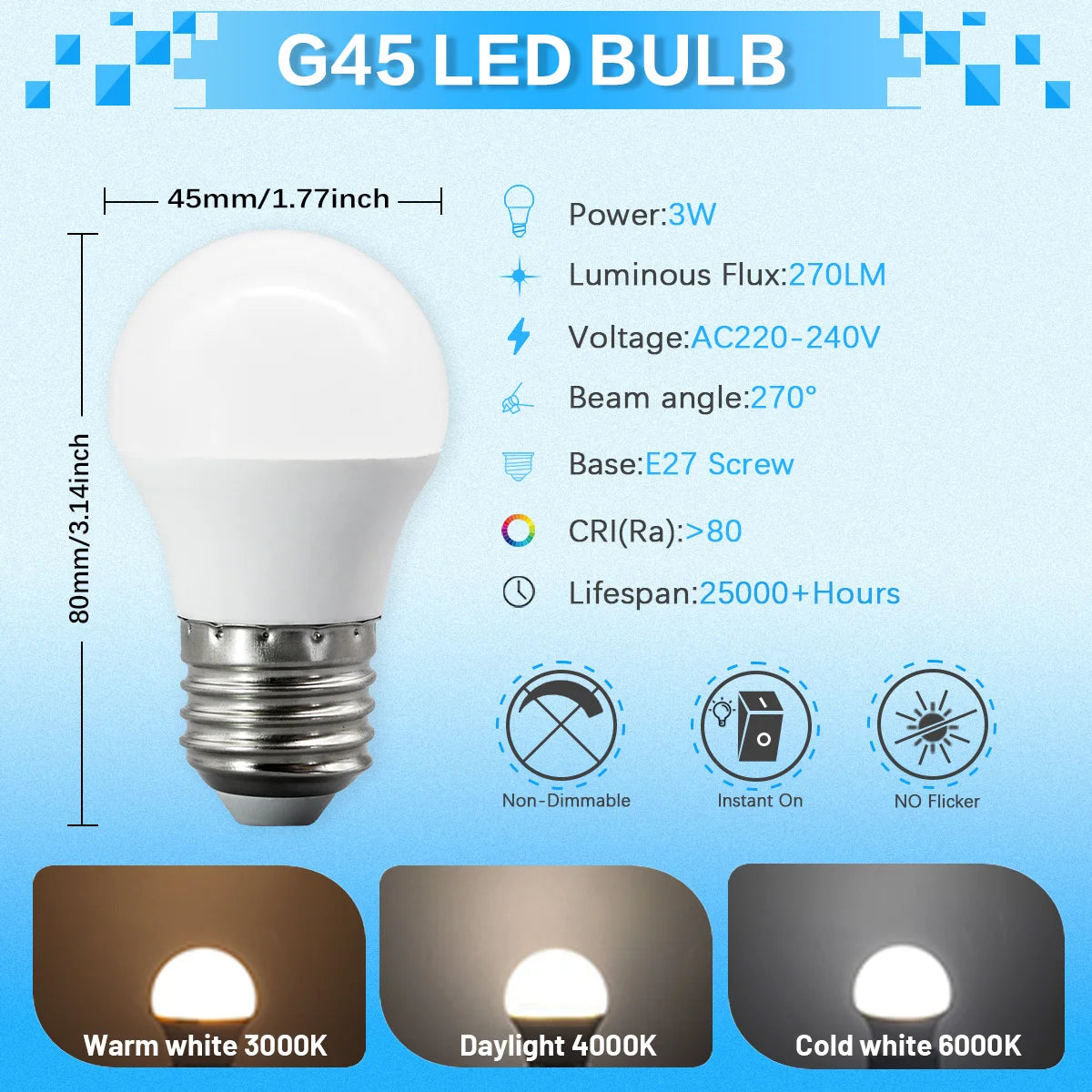 50PCS E27 LED Bulb Lamps 3W 8W 9W 12W 15W 18W 24W AC 220V 240V Cool Lighting Lampada Light Bulbs Foyer Home Indoor LED Bombilla