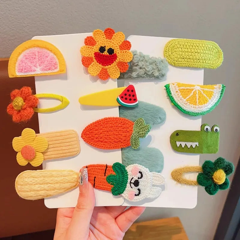 Children's Plush Hairpins Clip Side Barrettes