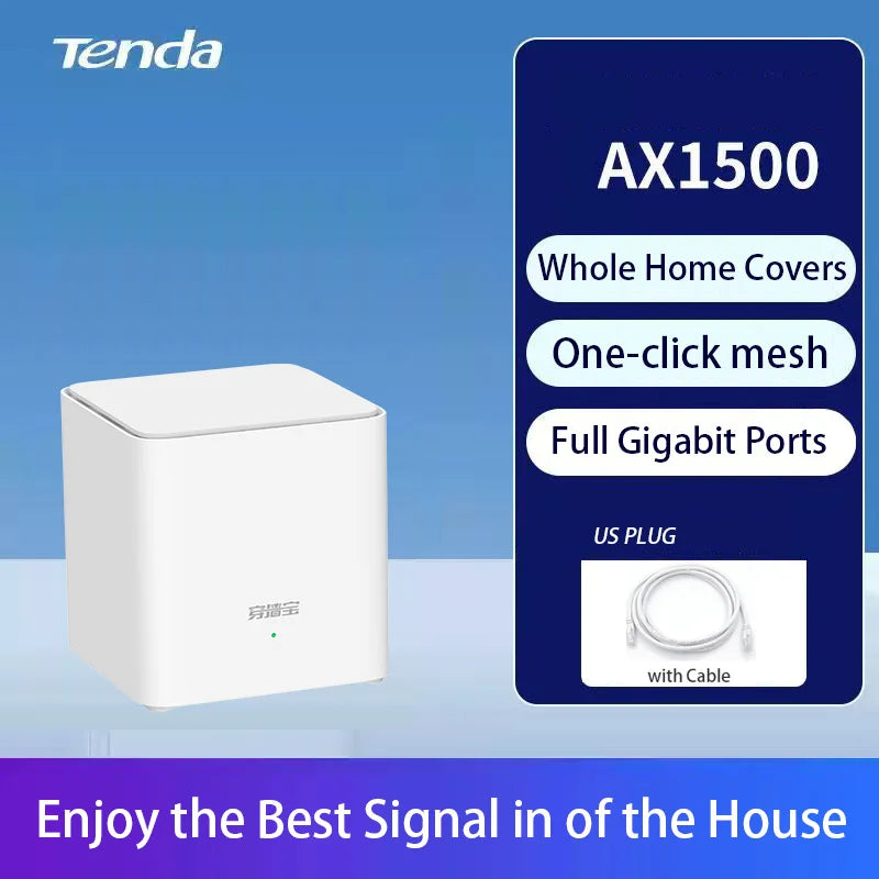 Tenda AX3000+ AX1500 EM/MX12 EM/MX3 Mesh Router WiFi 6 System Nova for 2.4GHz & 5GHz Band Wireless Network Whole Home Long Cover