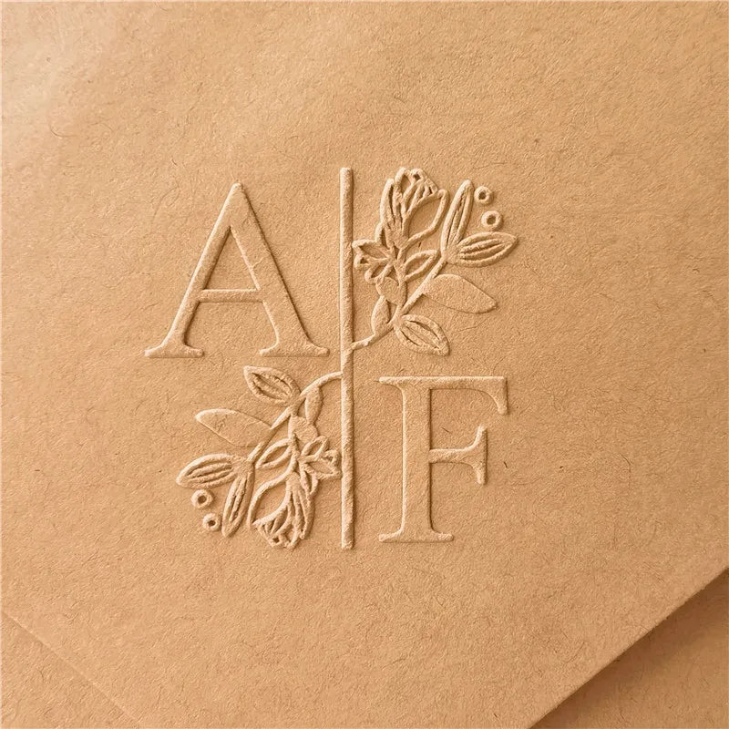 Custom Initials Embosser stamp,Book Embosser Personalized Wedding Embossing Stamp, Address Stamp, Form the Library Embosser