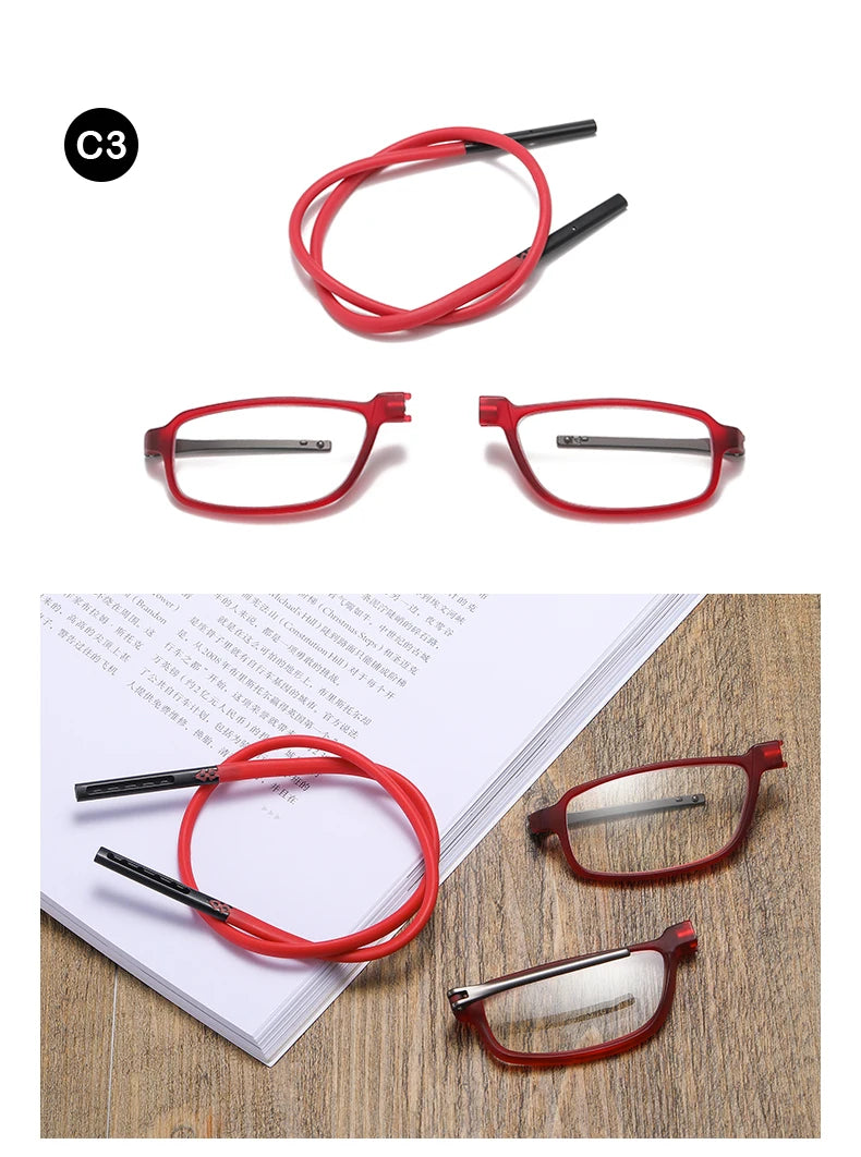 DML Ultralight Reading Men Women Glasses Hanging Stretch Anti-fatigue Presbyopia Unisex Glasses Diopter +1.5+3.5