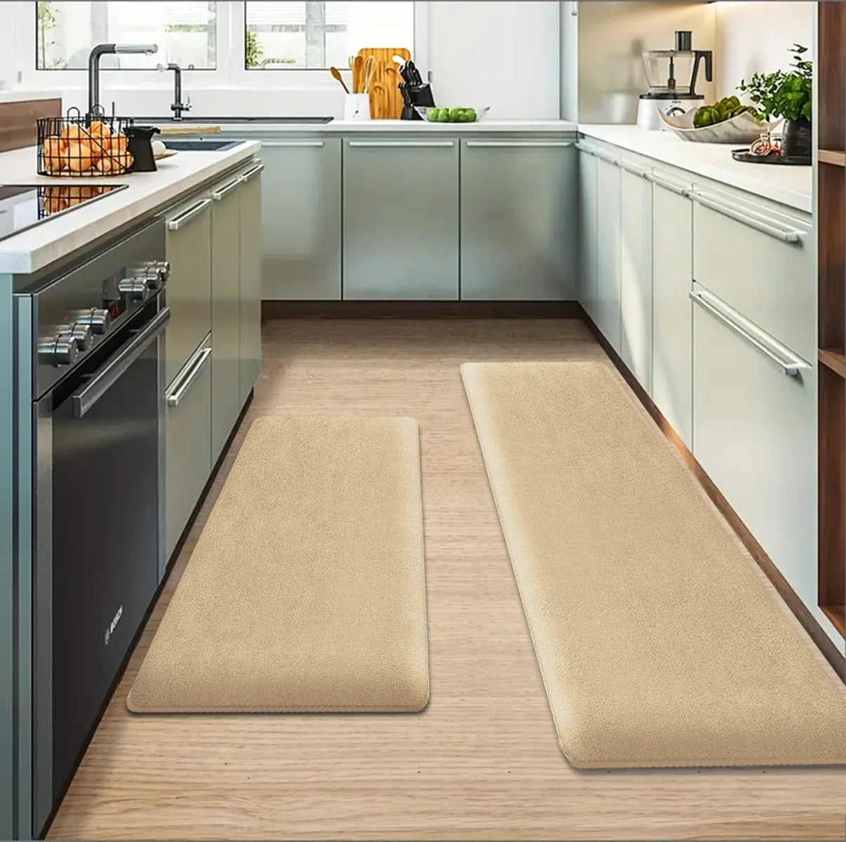 1pc long strip thickened kitchen floor mat flannel non-slip bathroom absorbent mat home door dirt-resistant