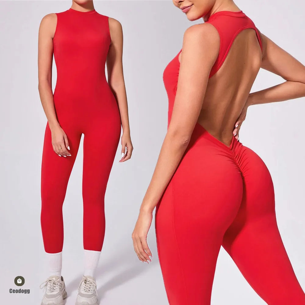 Women One-piece Sport Yoga Jumpsuit Workout Clothes