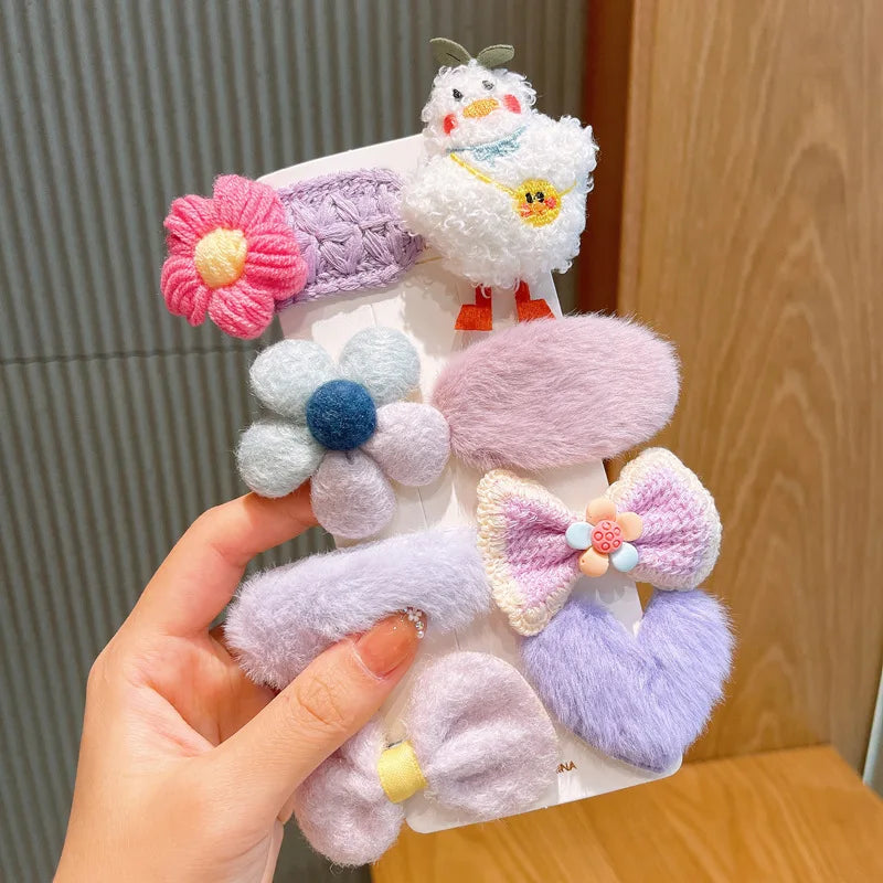 Children's Plush Hairpins Clip Side Barrettes