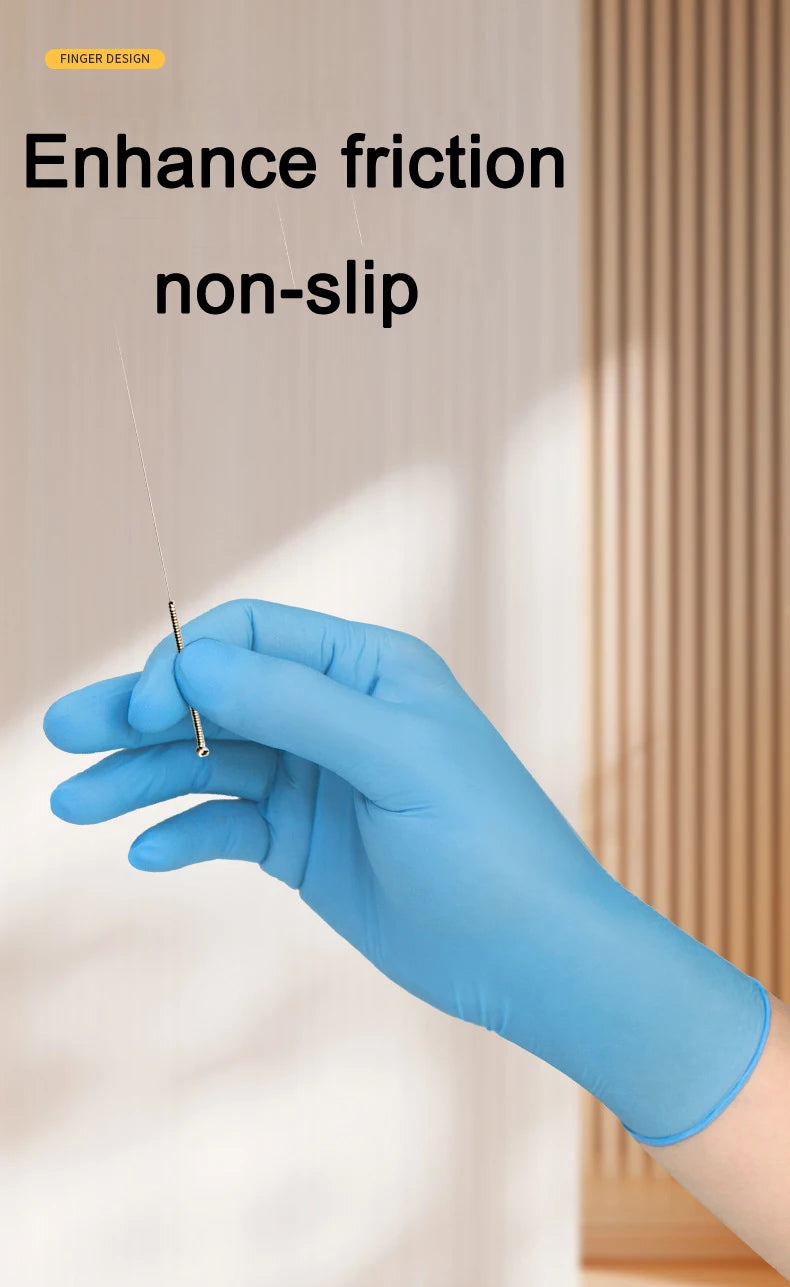 S/M/L/XL White Disposable Nitrile Gloves Latex Free Powder Free Waterproof Wear Resistant Gloves for  Dishwashing Gardeni
