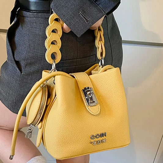 Bucket Bag for Women Single Shoulder Crossbody Bag Soft Pu