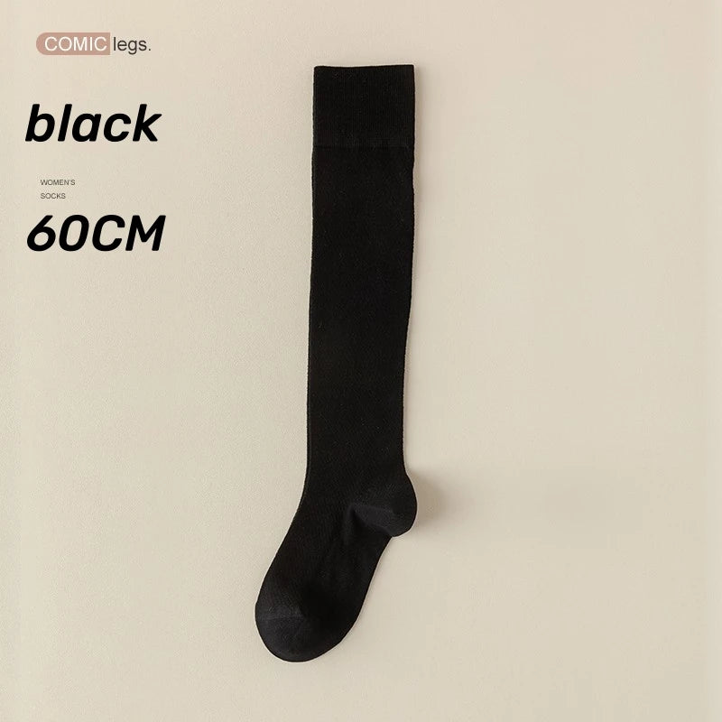 1 Pair High-quality Women's Long Tube Summer Cool Mid Calf Socks