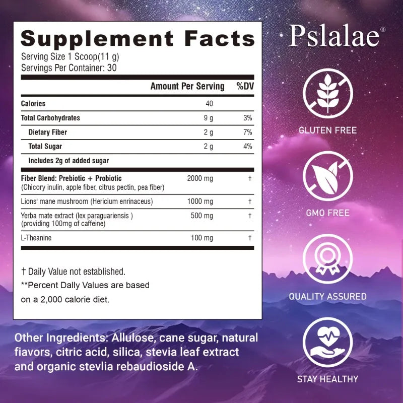 Yerba Mate 3-in-1 Energy Supplement, Phytonutrient Extracts for Brain Digestive Health - 1 bag