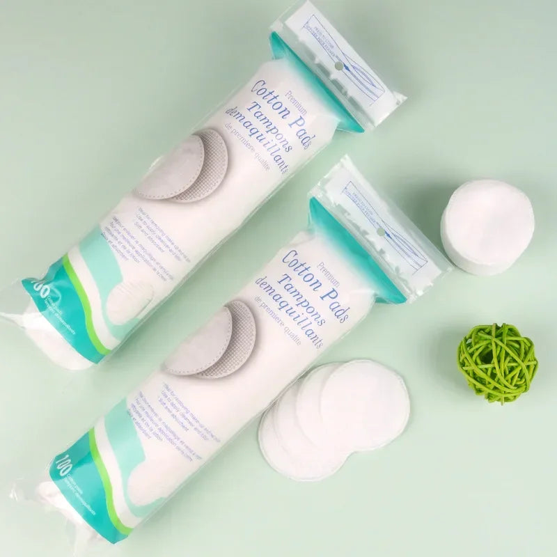 Double-side Round Makeup Cotton Remover Pads Women Disposable Compress Face Cleaning Wipes Three Layer Makeup Accessories