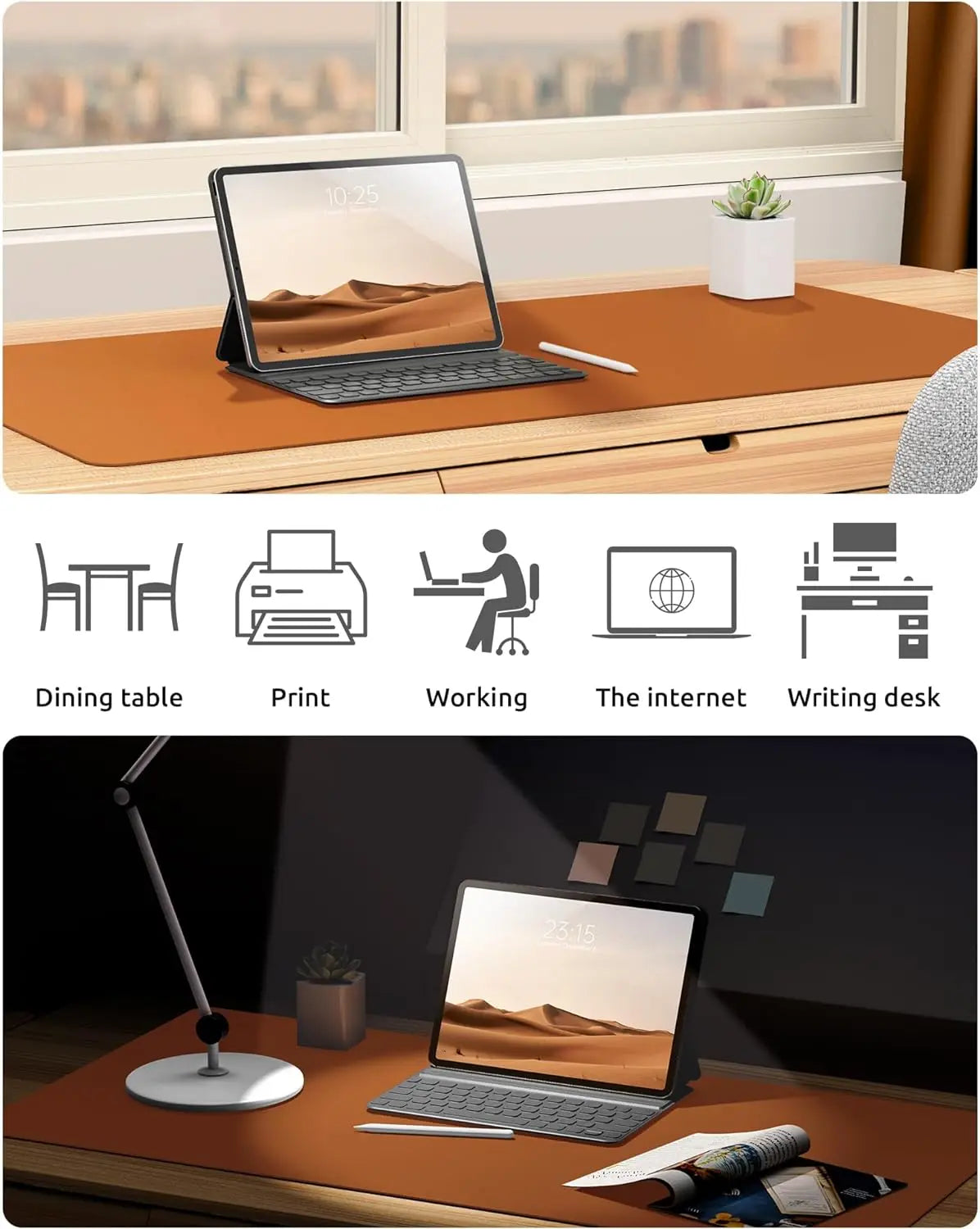 Leather Waterproof Desk Pad Protector
