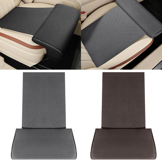 Car Seat Leg Support Extension Suede Universal Auto Seat Extender Leg Cushion For Driver Memory Foam Seat Padding Mat Cover