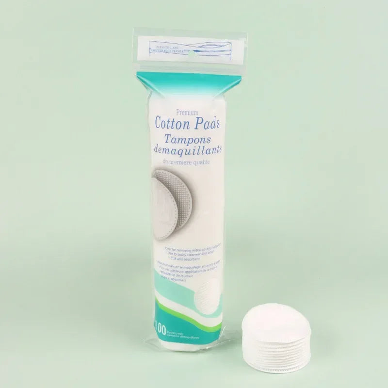 Double-side Round Makeup Cotton Remover Pads Women Disposable Compress Face Cleaning Wipes Three Layer Makeup Accessories