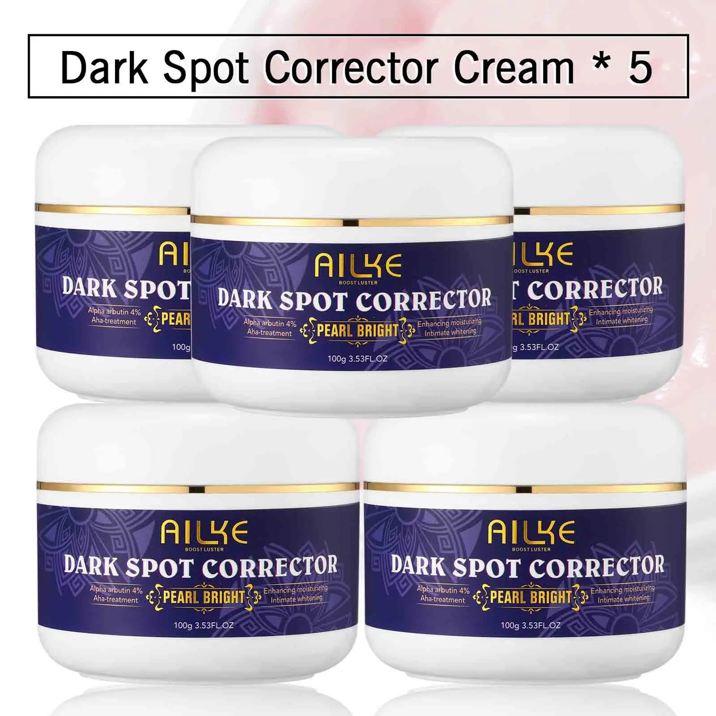 AILKE Glutathione 5-in-1 Women Skin Care Kit, With Body Lotion, Serum, Dark Spot Removal Cream, Body Cream, Brightening Soap