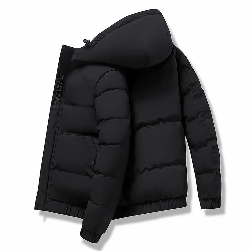 Men's Parkas Quilted Thick Warm Hooded Coat Cotton-padded Puffer Jacket