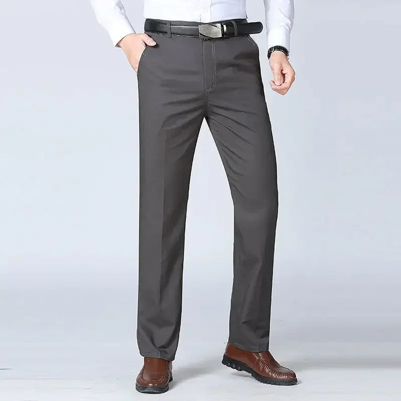 Summer Thin Autumn Thick Cotton Straight Loose Suit Pants