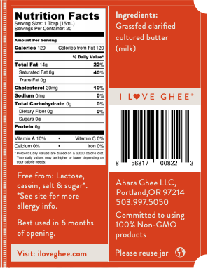 Grass-Fed Brown Butter Ghee | Ahara Rasa