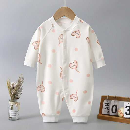 Newborn Baby Boy Girl Bodysuit Romper Comfortable Cotton Clothing for Autumn Spring