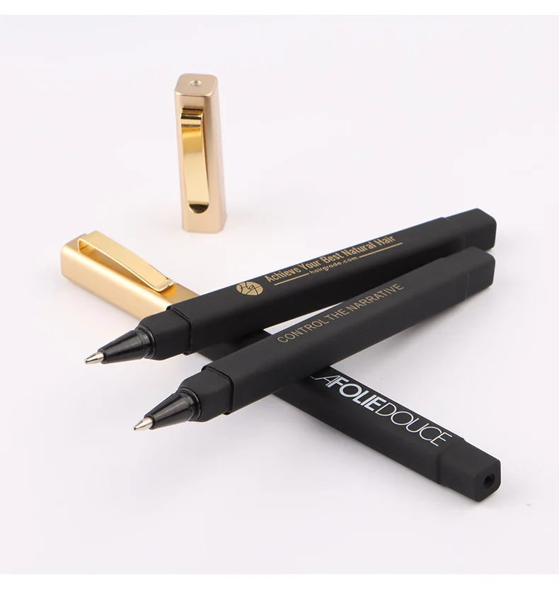 100pcs Free Custom Logo Square Ballpoint Pens ABS Material for Promotional Advertising Gift Pen