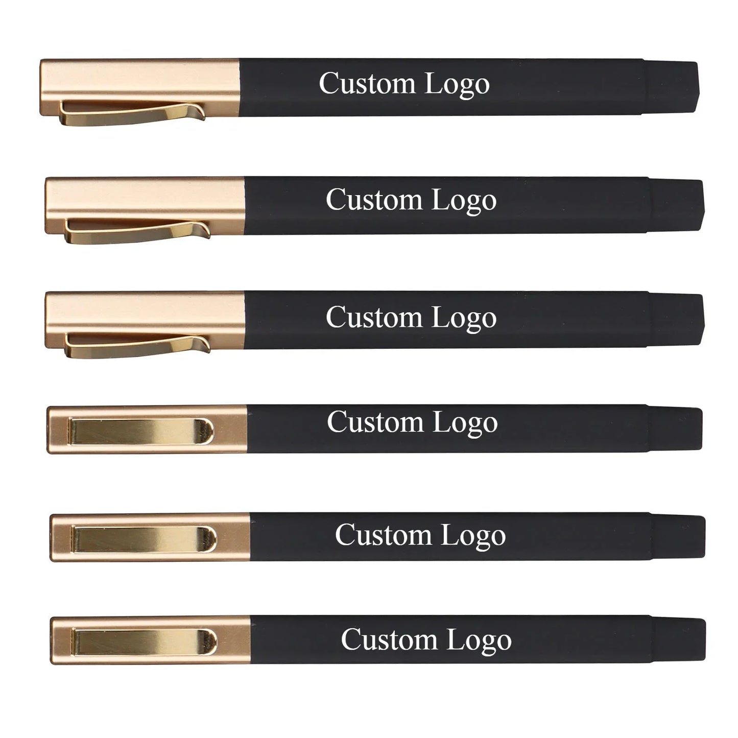 100pcs Free Custom Logo Square Ballpoint Pens ABS Material for Promotional Advertising Gift Pen